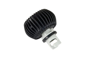 Sea Eagle pressure gauge with a black ribbed rubber top and light gray plastic base.