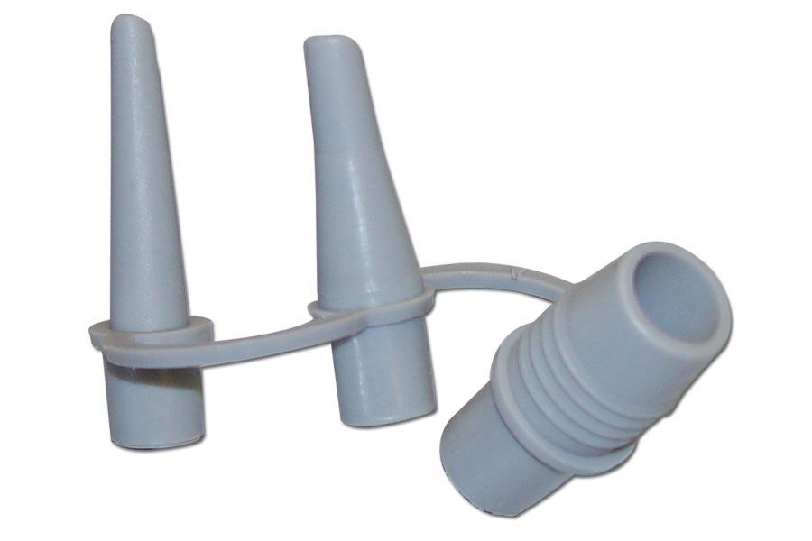 Sea Eagle PumpNozzle, a gray triple-styled nozzle for A-41 Foot Pump, made of durable plastic.