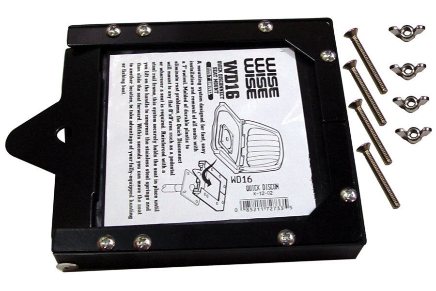 Black Sea Eagle Quick Release Seatmount with hardware, including bolts and wing nuts.