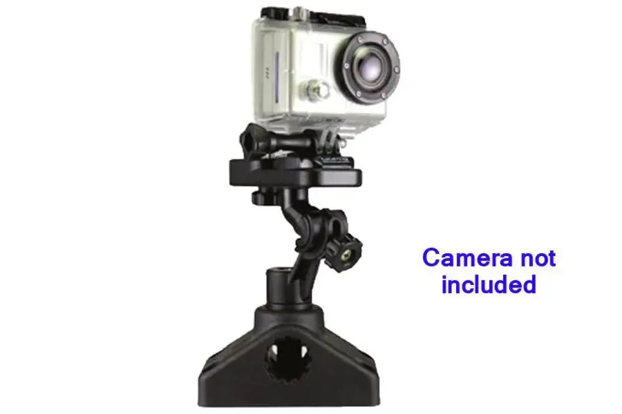 Black Scotty Camera Mounting Post with adjustable arm and universal camera screw mount.