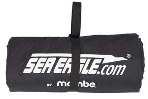 Black Sea Eagle waterproof kayak blanket rolled up with strap and logo.
