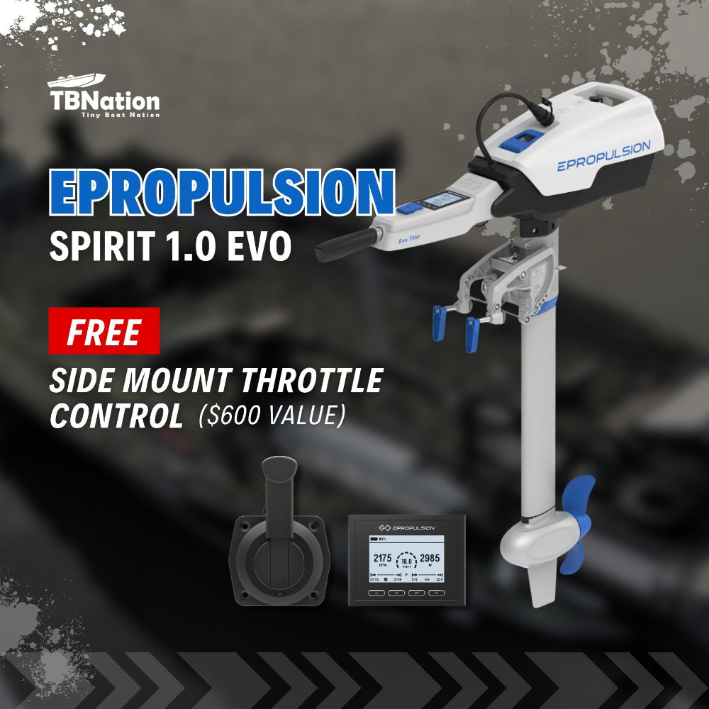 EPropulsion Spirit 1.0 EVO - 3HP Electric Outboard Motor-Watercraft Engines & Motors-1-Tiny Boat Nation