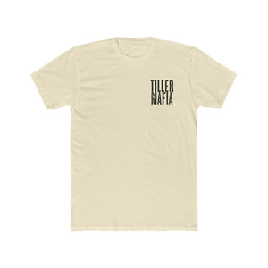 Light beige cotton Tiller Mafia Tee with black text logo on the left chest.