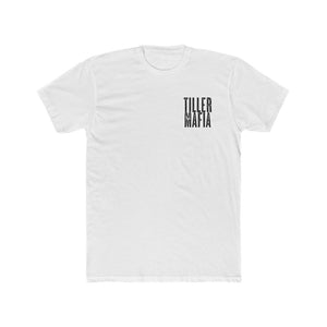 White premium fit Tiller Mafia Tee with black text on soft cotton fabric.