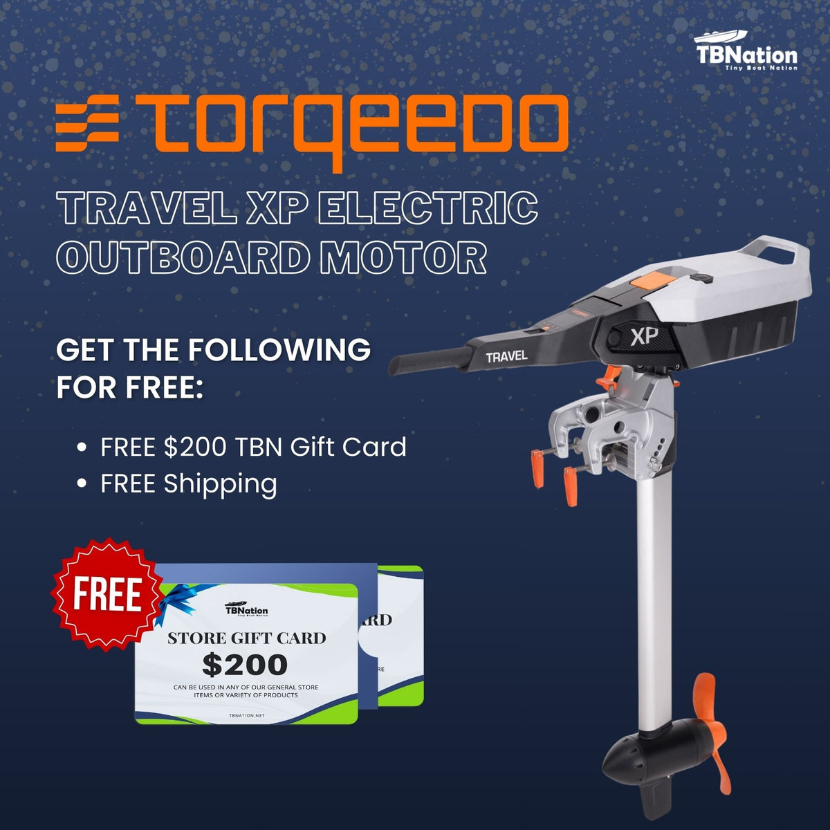 Torqeedo Travel XP Electric Outboard Motor - 3HP