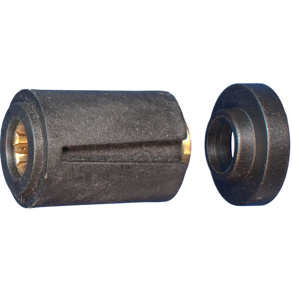 Turning Point Hub Kit #201, black outer hub with brass inner splines, designed for marine propellers.