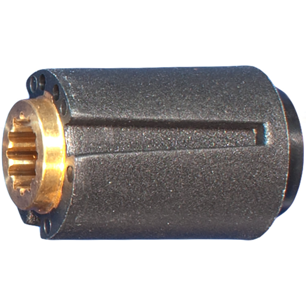 Turning Point Hub Kit #208, a black cylindrical hub with a brass splined inner core.