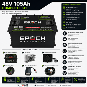 48V 105Ah Golf Cart Battery Complete Kit - Lithium (LiFePO4)