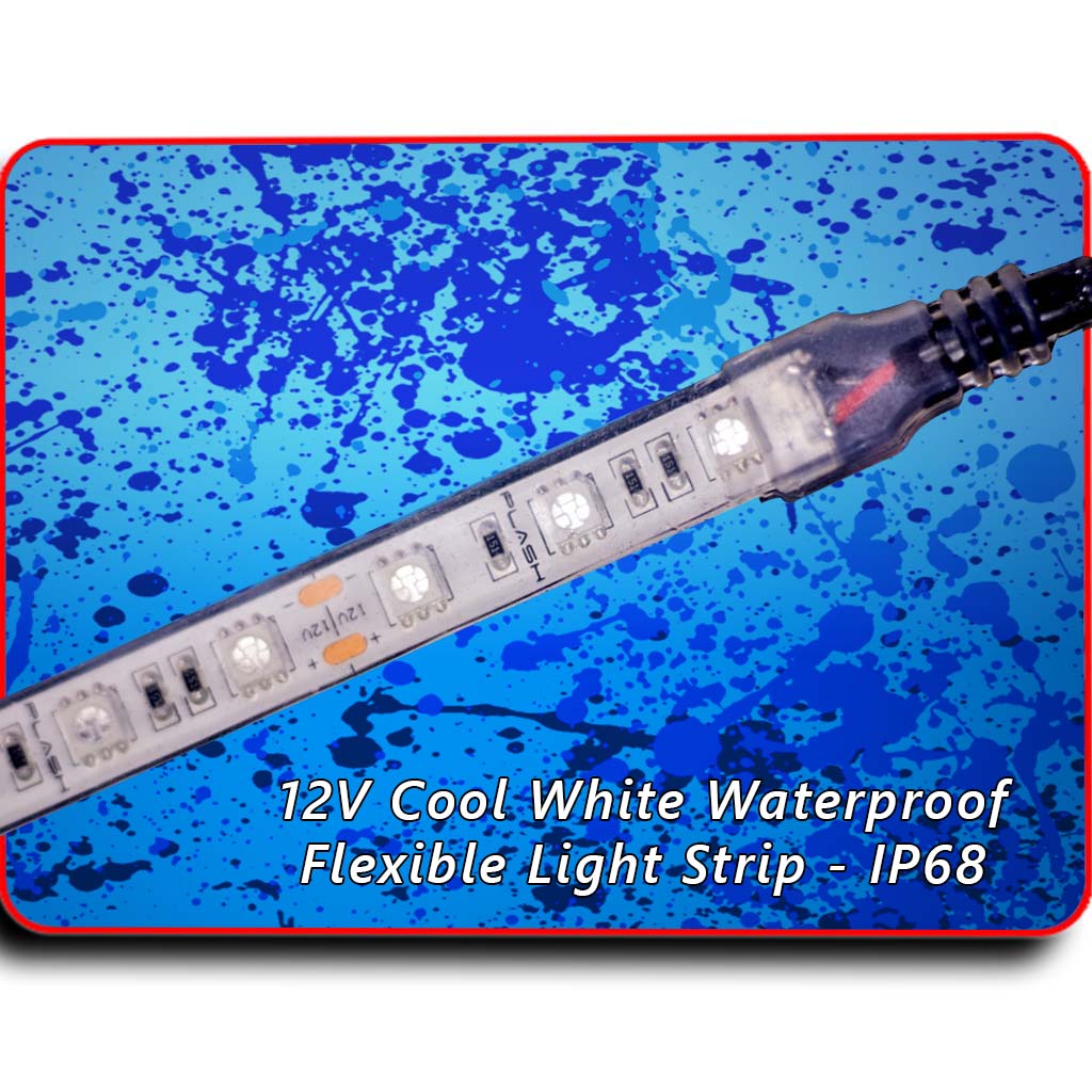 Waterproof Flexible Light Strip - IP68 - 12V Cool White