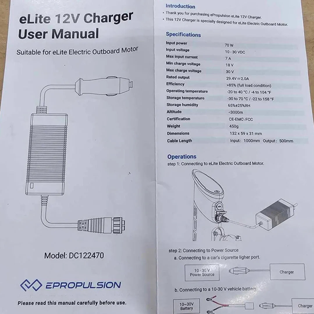 eLite 12V Charger - EPropulsion