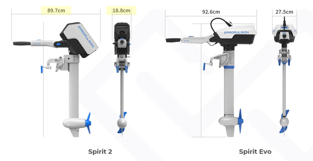 ePropulsion Spirit 2 Remote Steer Electric Outboard Motor (5HP)