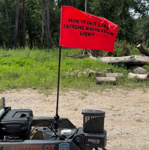 Kayak - Extreme Navigation light and flag w/ T-lock rail mount & Max Storage clip & Max Power socket