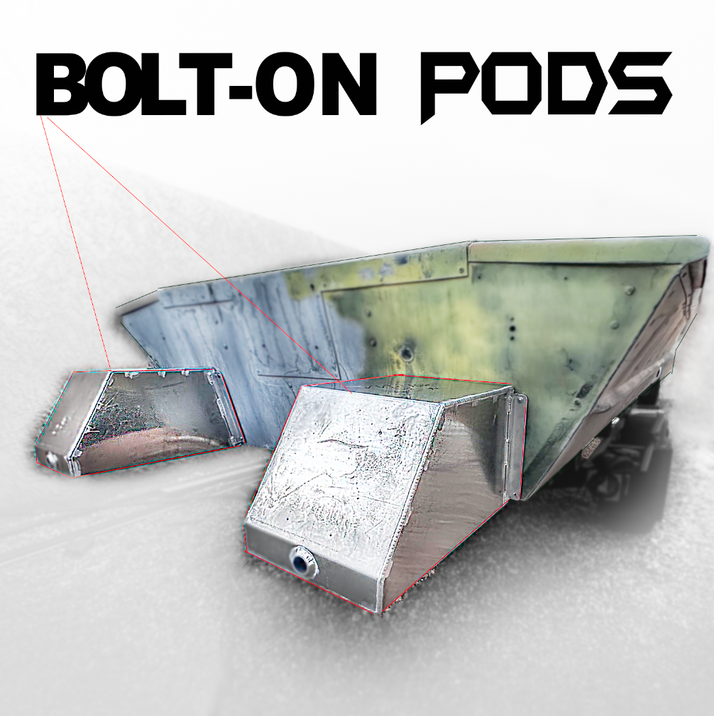 Medium Floatation Pods Medium Aluminum Boat Jon Boat Bolt On Flotation ...