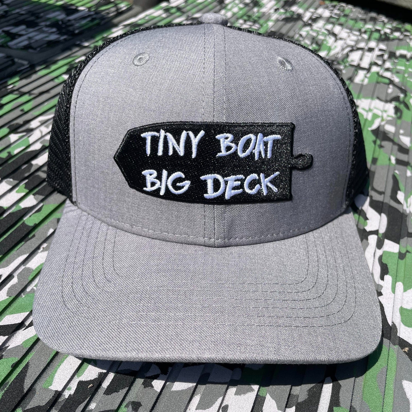 Hat - Tiny Boat Big Deck-Apparel-Gray/Black-1-Tiny Boat Nation