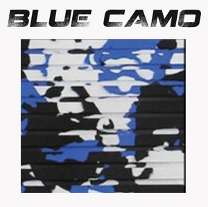 Hydro Turf - Cut Groove - EVA Foam Traction Mat-Decking-With Adhesive-Blue Camo 40"x62"-18-Tiny Boat Nation