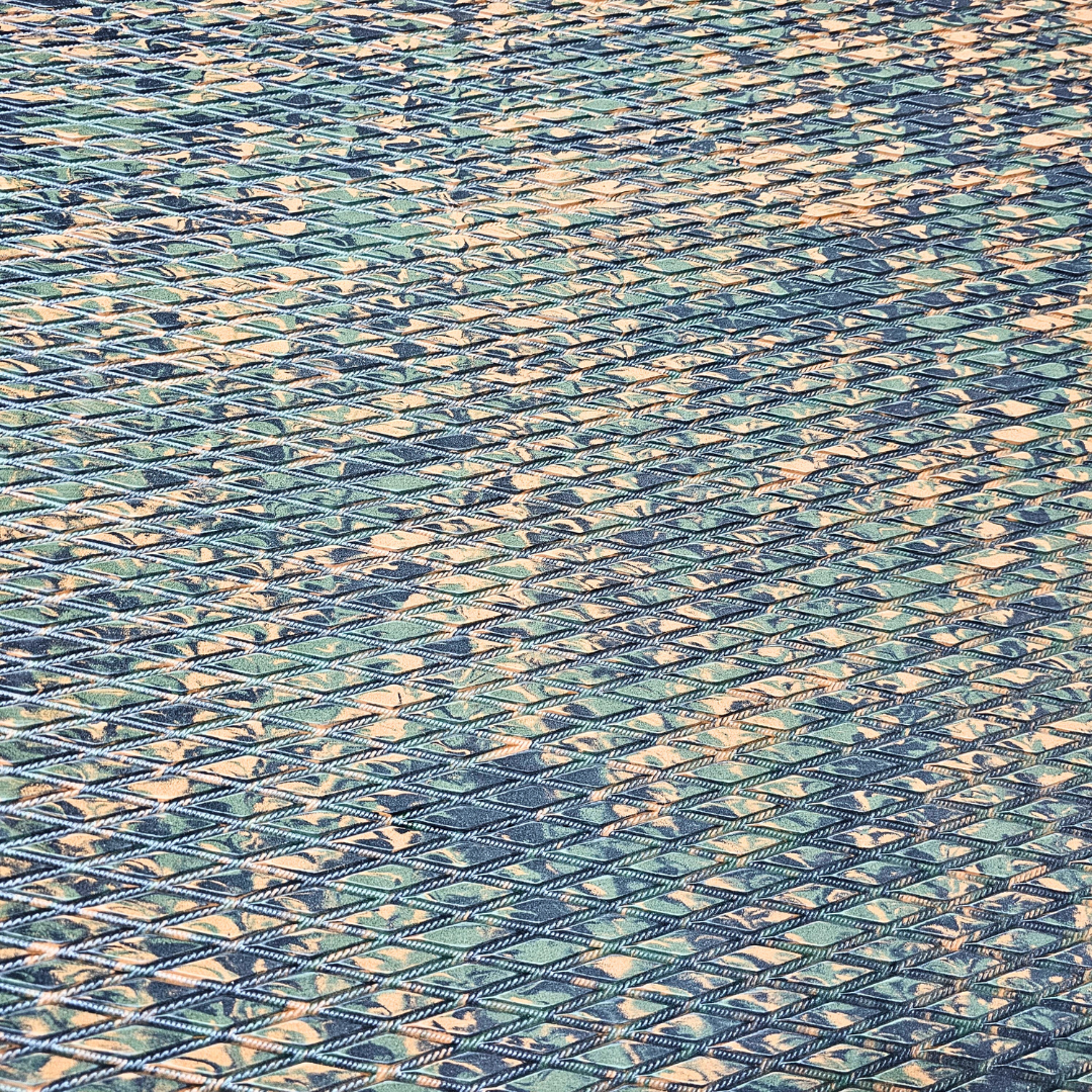 Hydro Turf - Molded Diamond 45x84&quot; - EVA Foam Traction Mat Sheet-Decking-With Adhesive-Brown Camo-1-Tiny Boat Nation