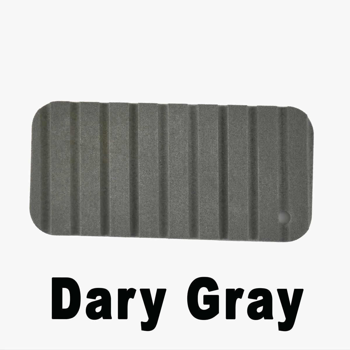 Dary Gray Hydro Turf Cut Groove EVA foam traction mat sample, showing textured surface.
