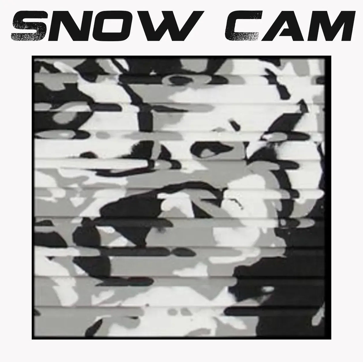 Hydro Turf Cut Groove EVA foam traction mat in Snow Camo, featuring a black, white, and gray camouflage pattern.