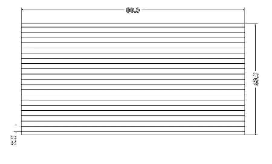 Hydro Turf Pro Series 40"x80" EVA foam mat sheet with horizontal grooves and dimensions.