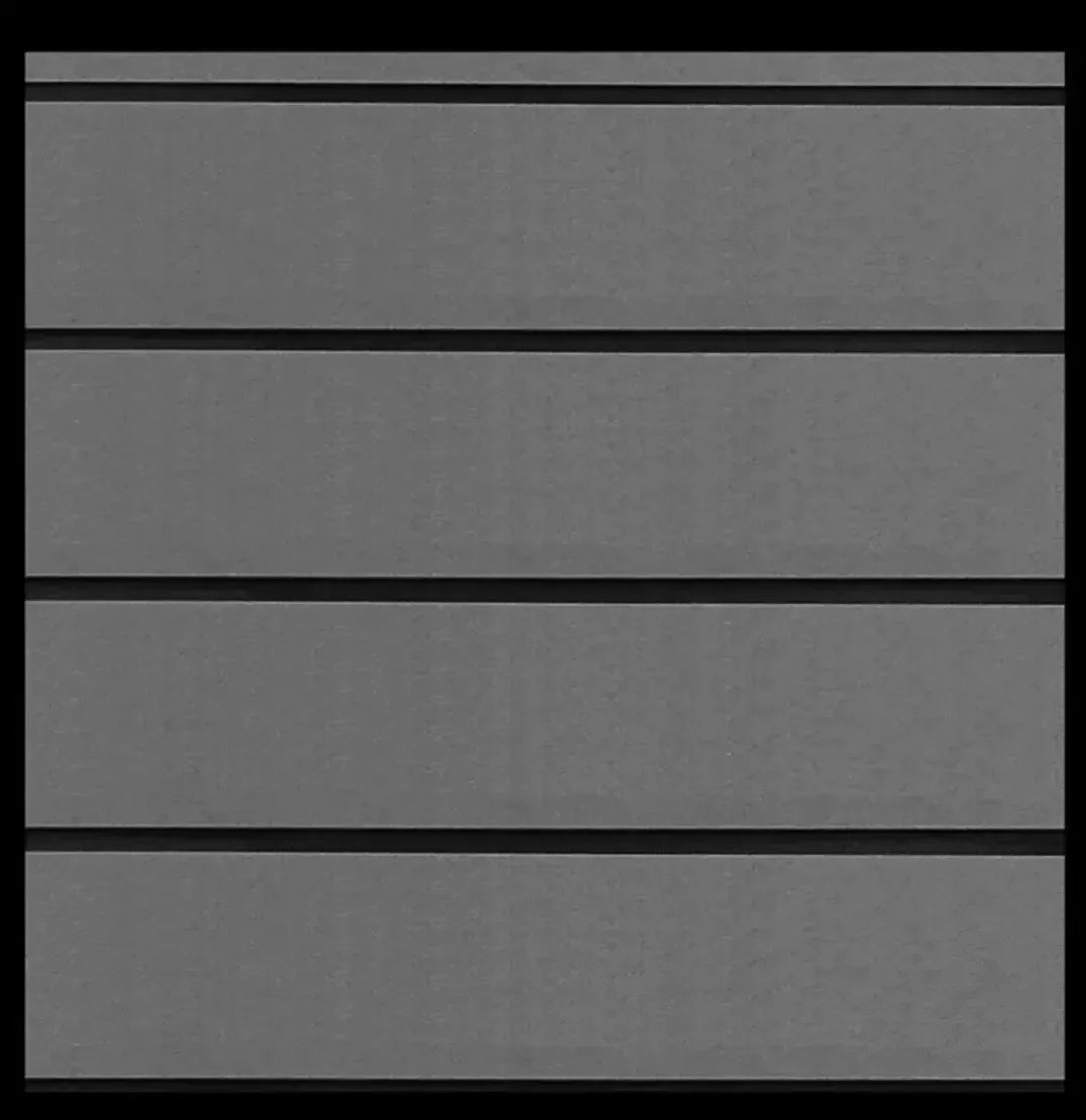 Gray 2-tone Hydro-turf sheet with wide groove teak cut pattern.