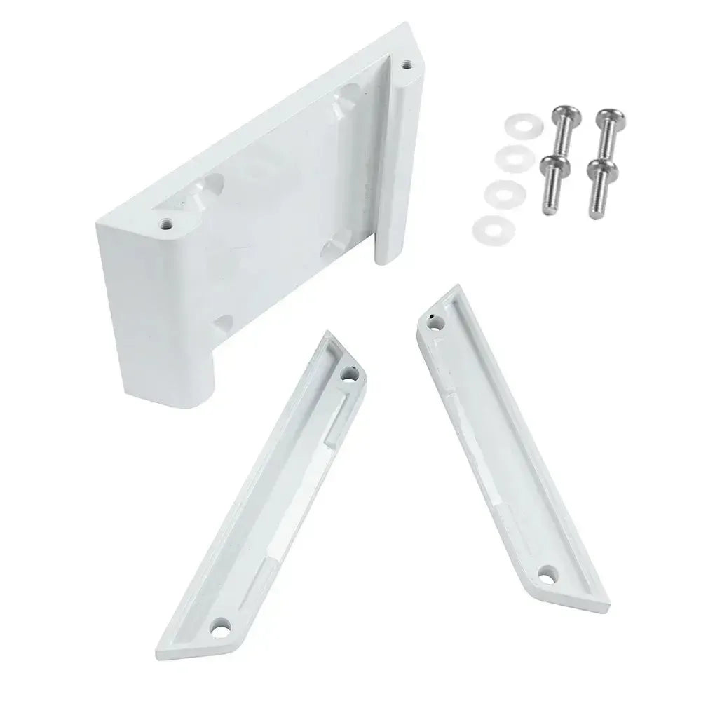 White Lewmar Quick Release Mounting Bracket for Axis &amp; Shallow Water Anchors with screws and washers.