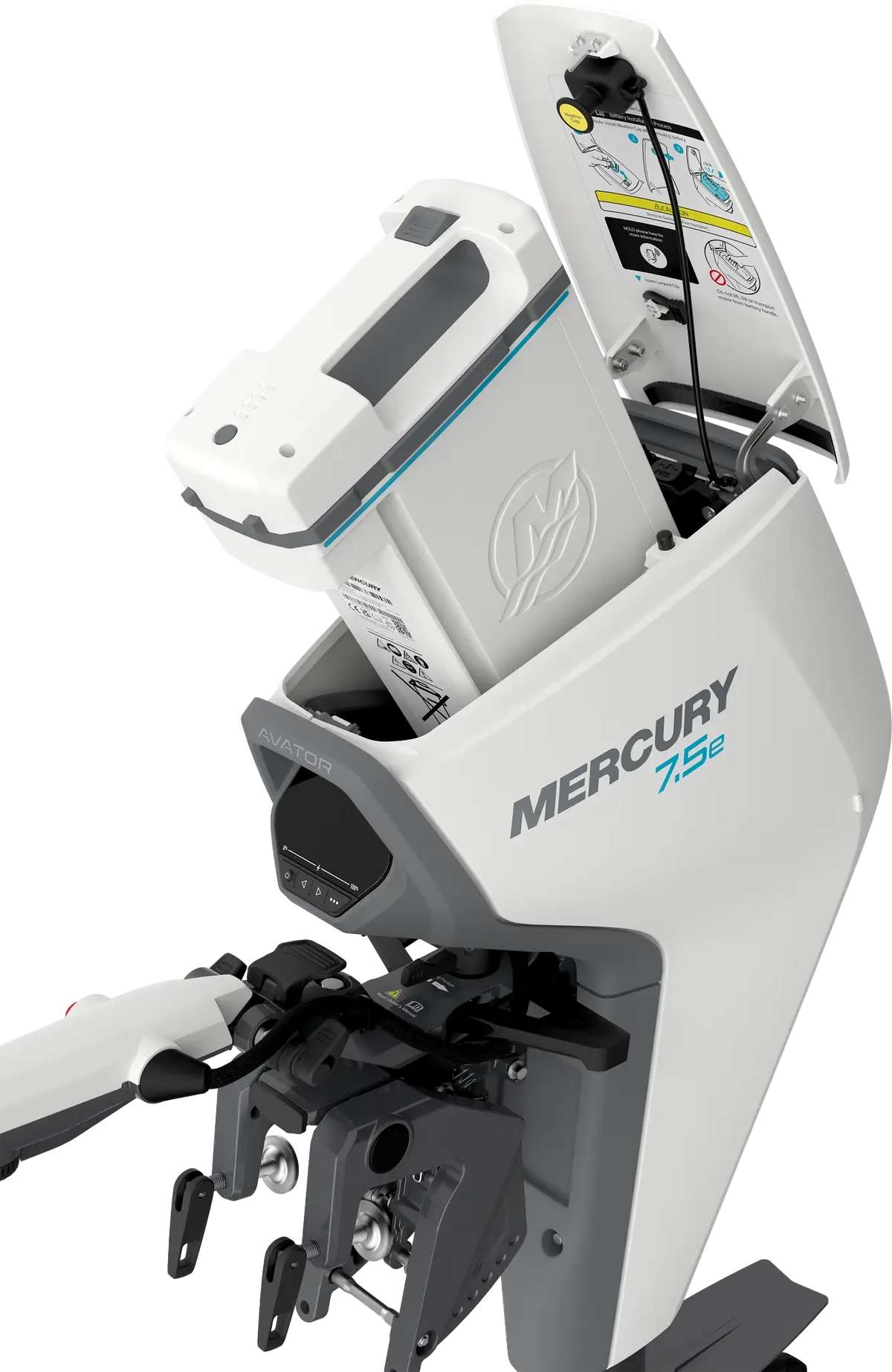 Mercury Avator 7.5e Electric Outboard Motor with 1kWh Battery-Watercraft Engines &amp; Motors-Mercury-Tiny Boat Nation