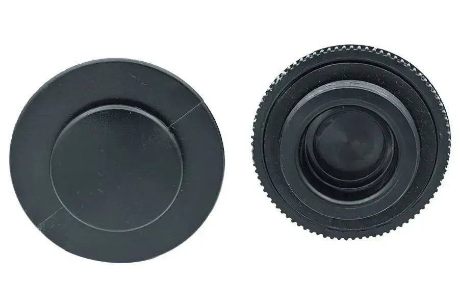 Black Sea Eagle 2" drain cover, showing the smooth top and threaded underside.