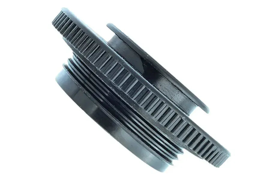 Black Sea Eagle 2" drain cover, showing the smooth top and threaded underside.