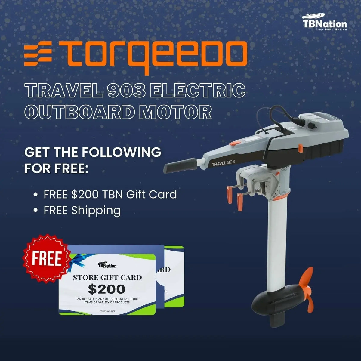 Torqeedo Travel 903 Electric Outboard Motor - 2.5HP