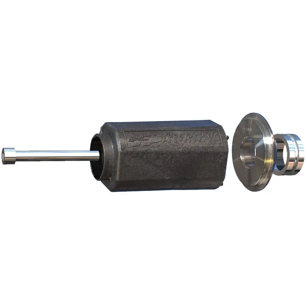 Turning Point Hub Kit #510, featuring a black composite outer hub, brass splines, and a silver metal thrust washer.