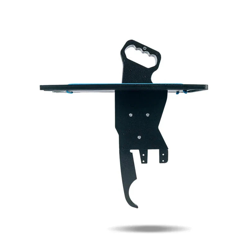 Black metal bottle opener on a white background