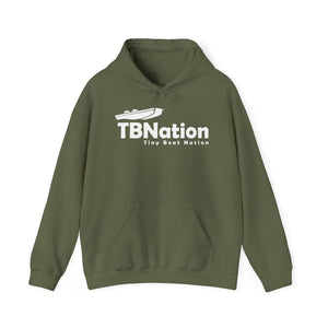 Green hoodie with TBNation logo on a white background