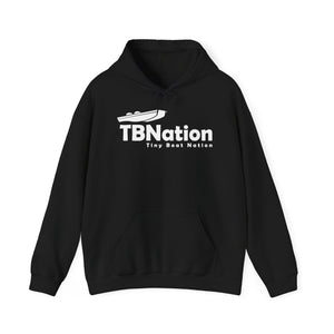 Black hoodie with 'TBNation' logo on a white background
