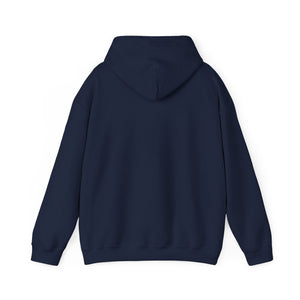 Navy blue hoodie on a white background