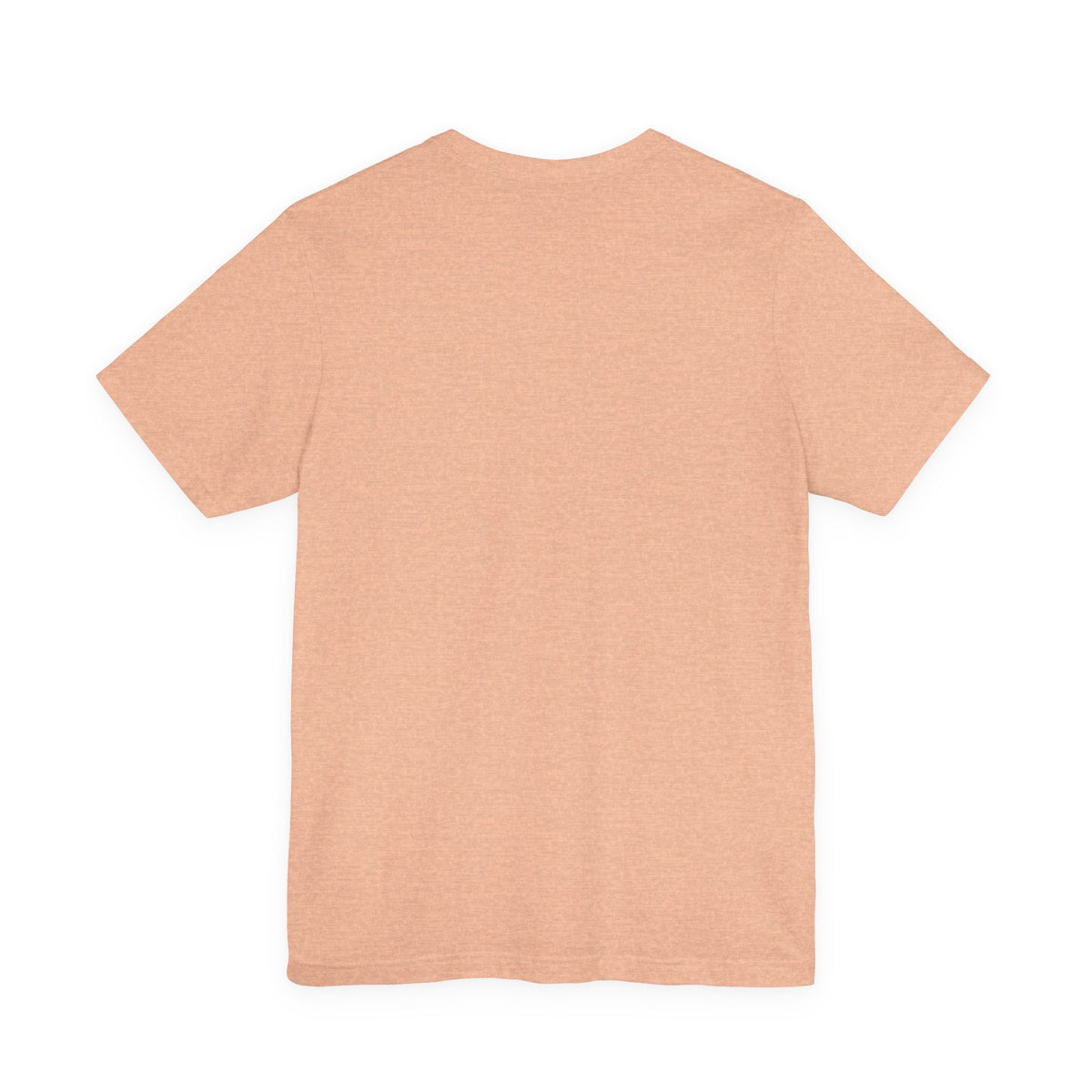 Plain peach t-shirt on a white background
