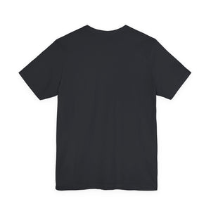 Black t-shirt on a white background