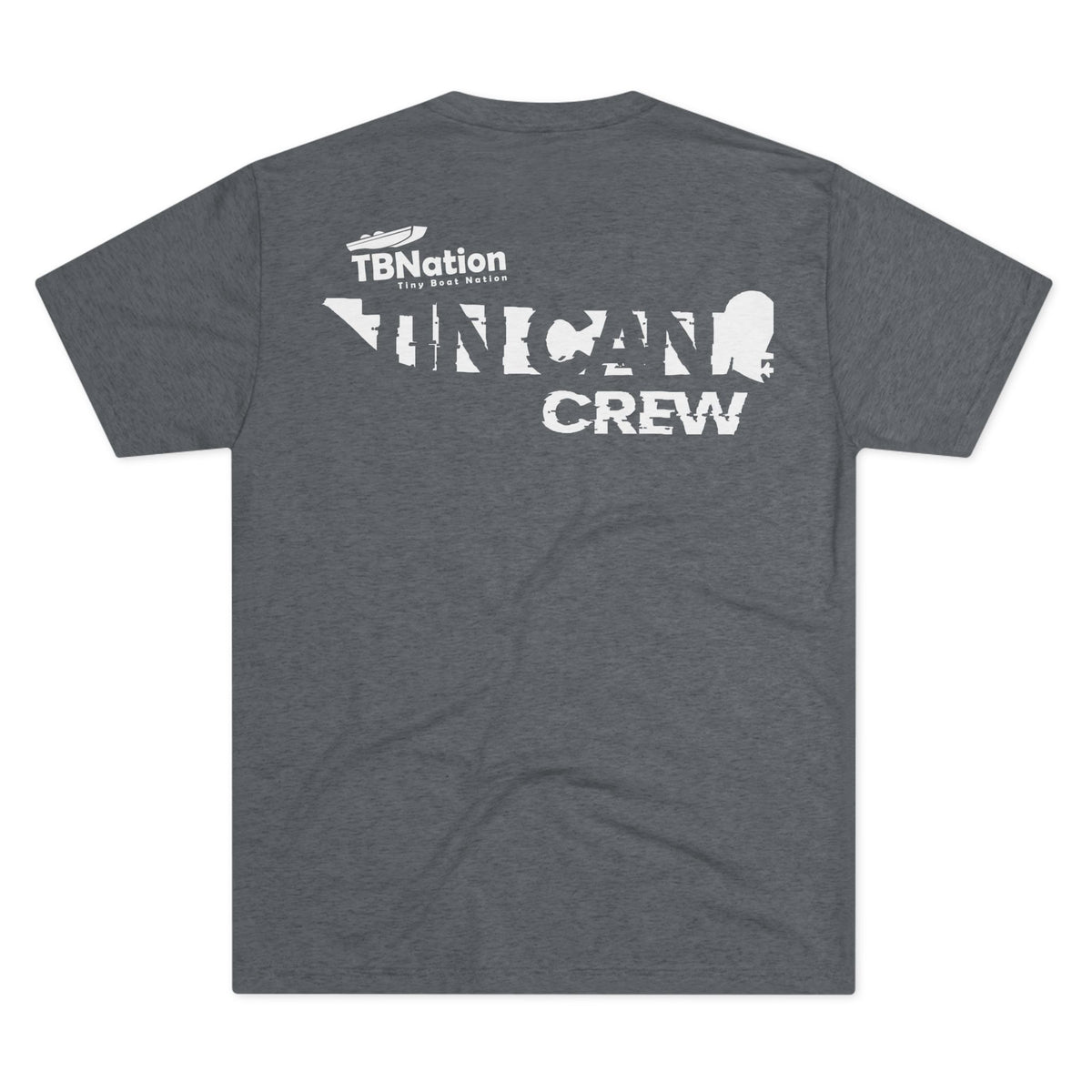 Gray t-shirt with 'TBNation' and 'Viking Crew' text on a white background