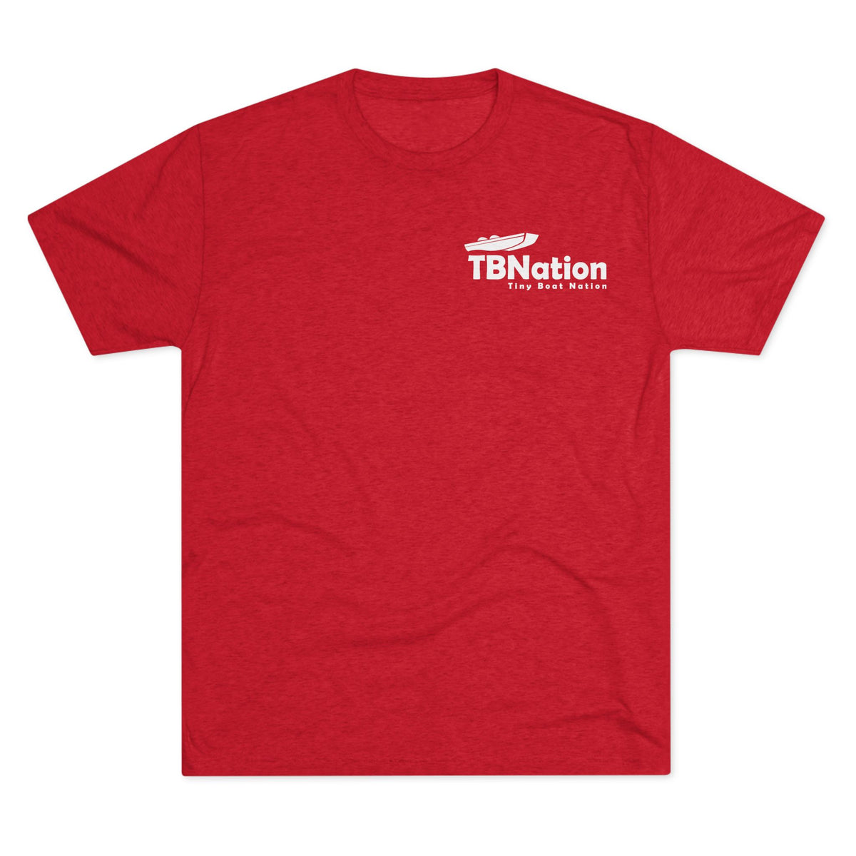 Red t-shirt with TBNation logo on a white background