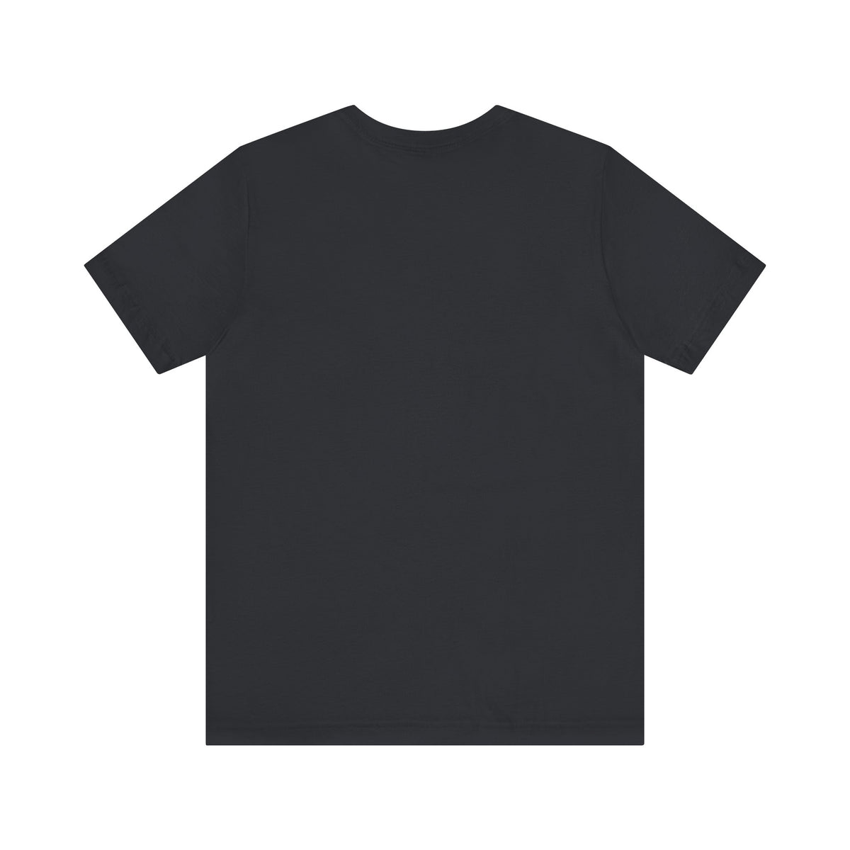 Black t-shirt on a white background