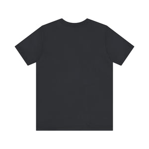 Black t-shirt on a white background
