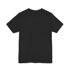 Black t-shirt on a white background