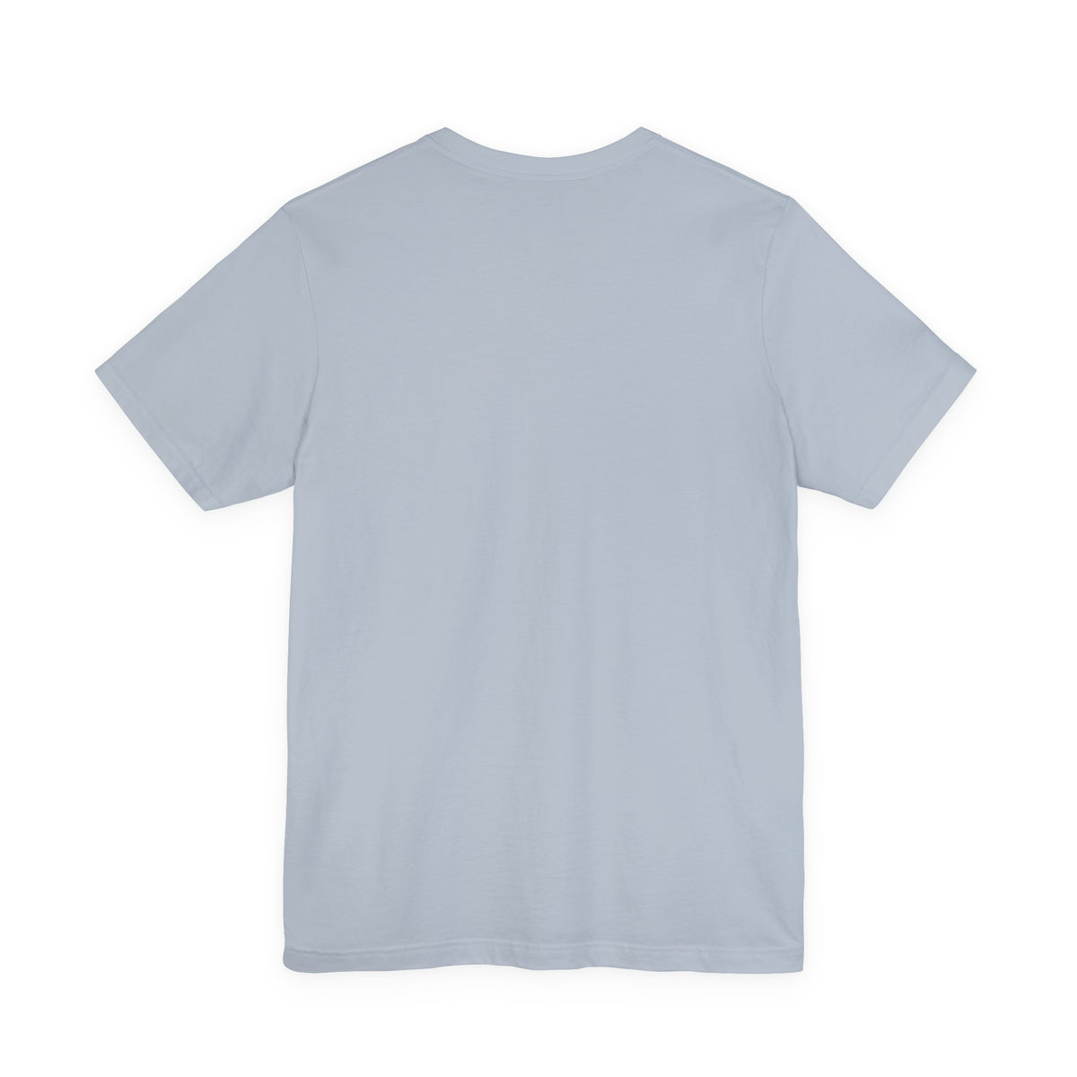 Plain light blue t-shirt on a white background