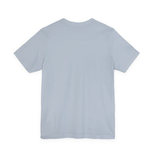 Plain light blue t-shirt on a white background