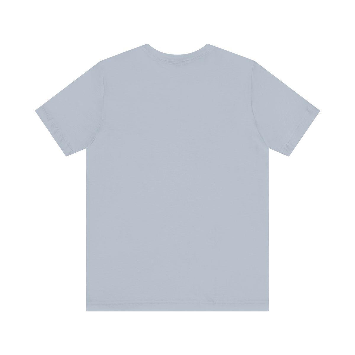 Plain light blue t-shirt on a white background