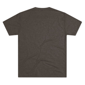 Plain dark gray t-shirt on a white background
