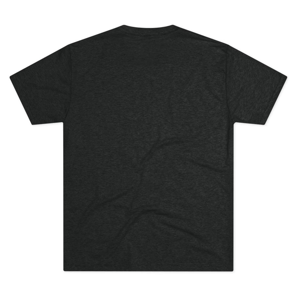 Black t-shirt on a white background