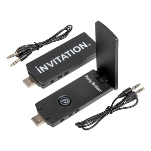 iNVITATION USB multi-sync wireless adapters with one-click Party Button pairing (2pcs)-Party Bar, Speaker, Speaker w/ LED Lights-1-Tiny Boat Nation