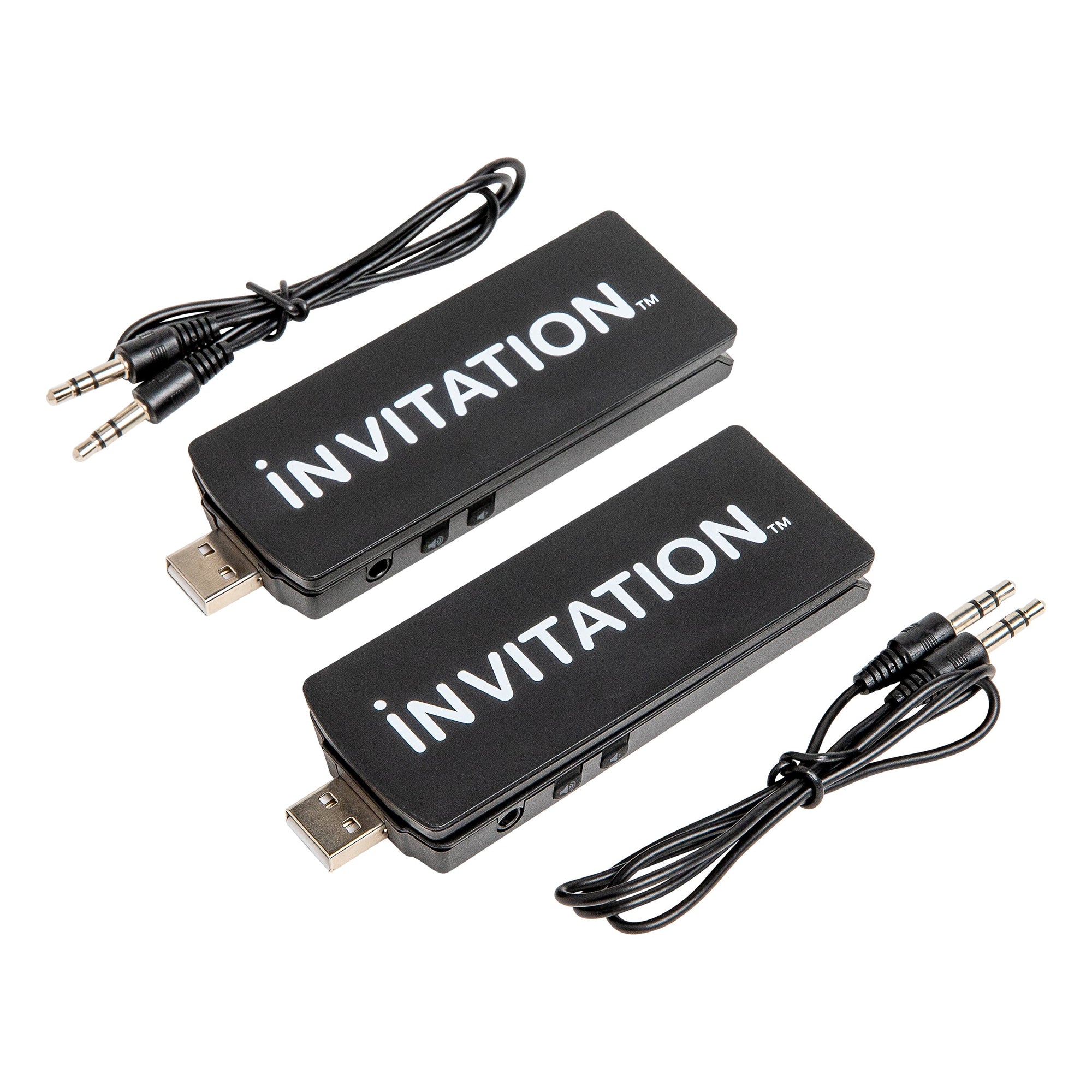 iNVITATION USB multi-sync wireless adapters with one-click Party Button pairing (2pcs)-Party Bar, Speaker, Speaker w/ LED Lights-1-Tiny Boat Nation