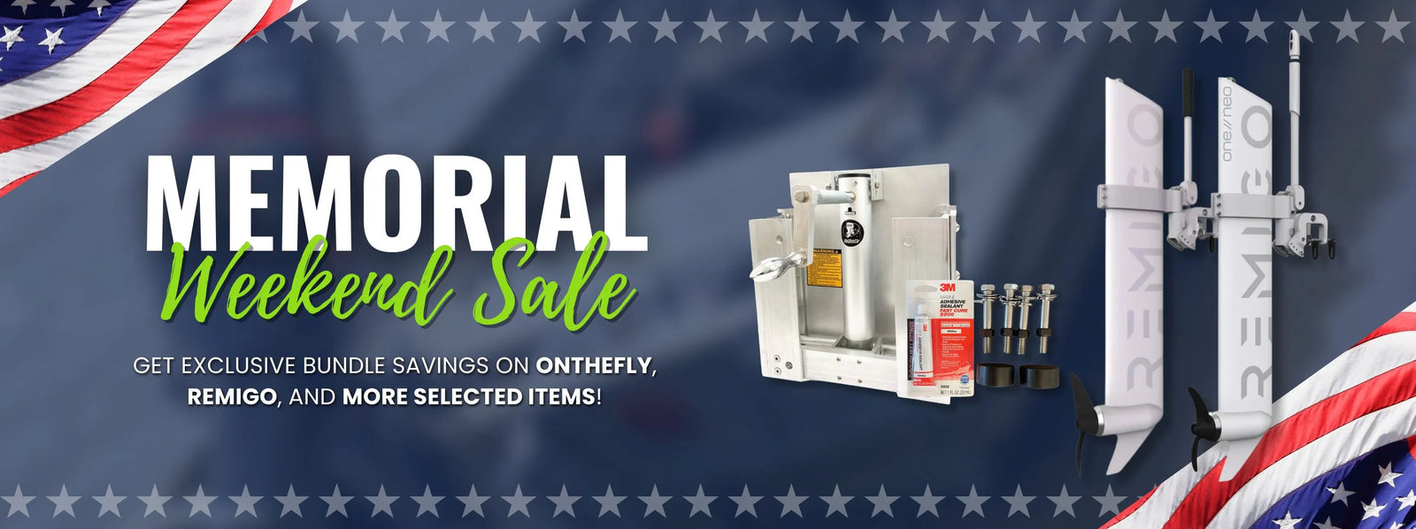 Tiny Boat Nation banner for Memorial Weekend Sale with Boat Parts Deals