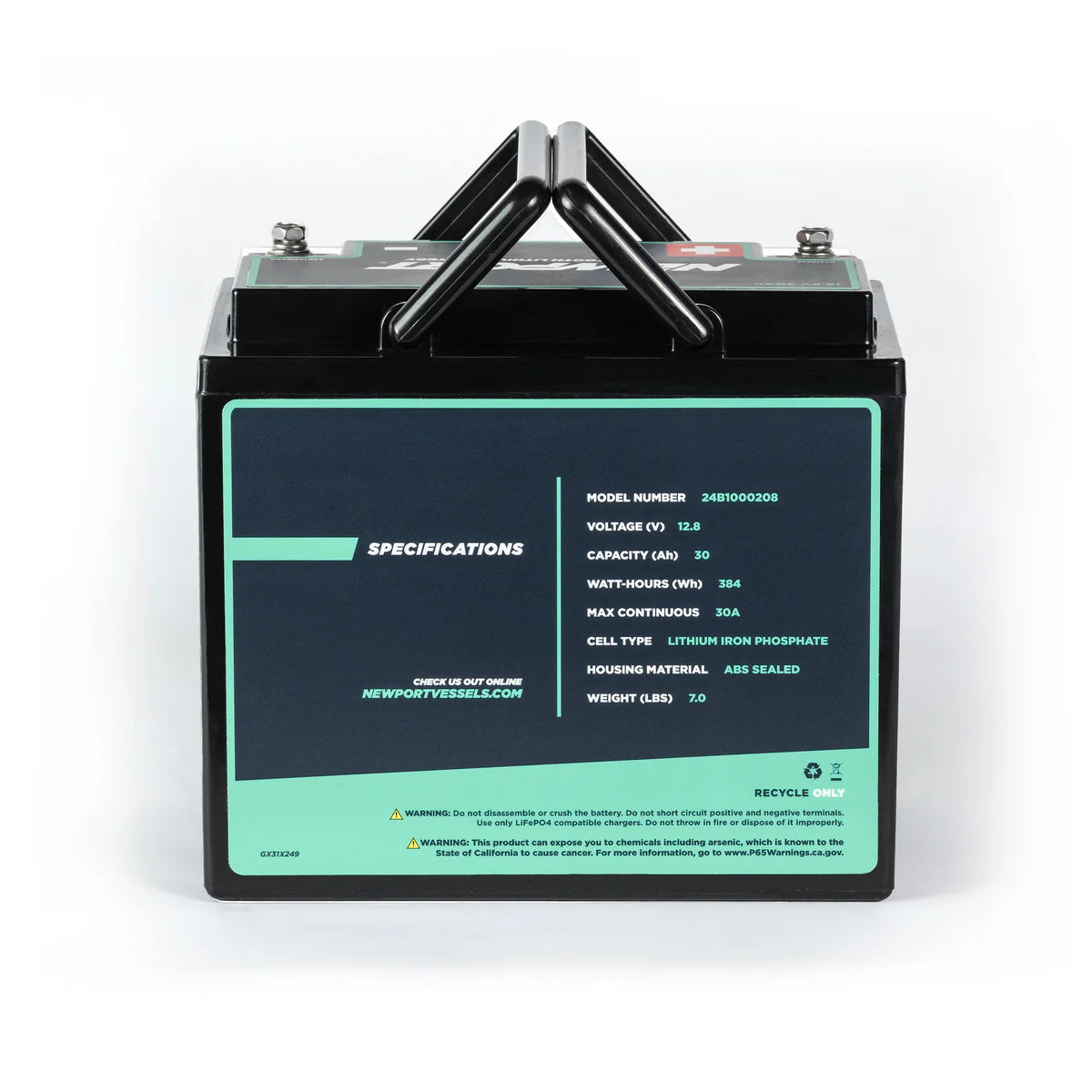Newport 12V 30Ah Lithium LiFePO4 Battery-Marine Battery-Newport Vessels-Tiny Boat Nation